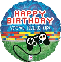 Game Controller Birthday Mylar Balloon