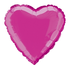 Hot Pink Heart Mylar Balloon