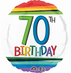 Rainbow Birthday 70 Mylar