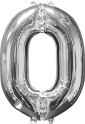 26 Inch Silver Number 0 Mylar
