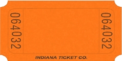 Orange Single Blank Tickets