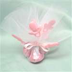 White With Pink Pacifiers Tulle - 9 INCH