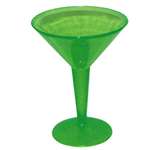 Green Martini Glasses - 10 Count