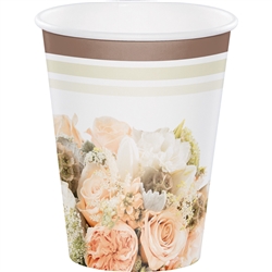 Rose Gold Bouquet 12oz Paper Cups