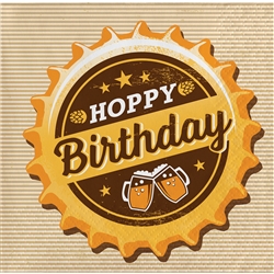Cheers & Beers Hoppy Birthday Beverage Napkins
