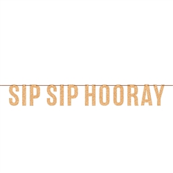 Sip, Sip Hooray Wine Letter Banner