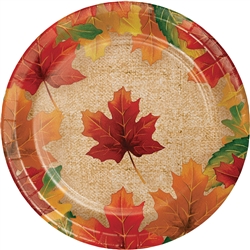 Rustic Leaves 7 Inch Plates