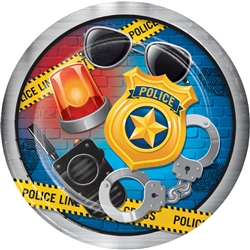 Police Party 9 Inch Plates