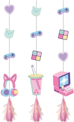 Digital Game Girl Hanging Cutouts