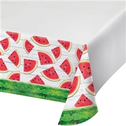 Watermelon Wow Plastic Tablecover - 54