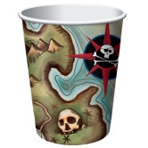 Pirate's Map 9oz Party Cups
