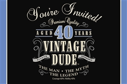 Vintage Dude 40 Invitations