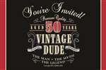 Vintage Dude 50th Invitations