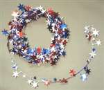 Red  White  And Blue Star Wire Garland