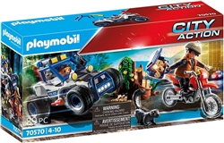Playmobil Police Off Road Car With Jewel Thief Set
