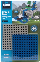 Plus-Plus Baseplate Duo Gray And Blue