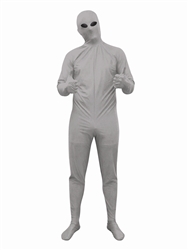 Alien Silver Bodysuit (40-42) Large Adult Costume