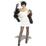 White Broadway Babe Adult Costume - Small