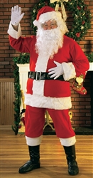 Flannel Santa Suit Adult Costume - Standard