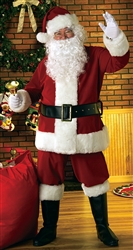 Deluxe Velour Santa Claus Suit Adult Costume - Standard