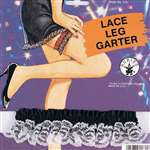 Lace Leg Garter - Black / White
