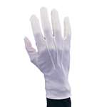 White Nylon Gloves With Snap