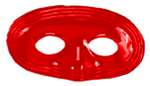 Red Plastic Domino Mask
