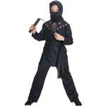 Black Ninja Child'S Costume - Large Age 8-10