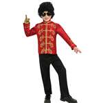 Red Michael Jackson Military Jacket Deluxe - Kids Small