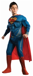 Superman Man of Steel Deluxe Kids Costume Lg Age 8-10