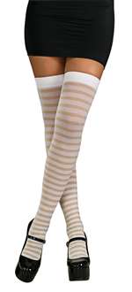 White And Gold Thigh Highs