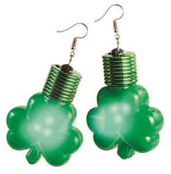St. Patrick's Day Shamrock Light Up Earrings