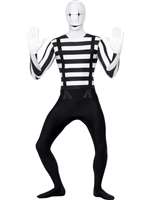 Mime Second Skin Extra Large Adult Costume