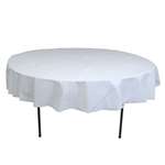 White Round Tablecover Plastic-84