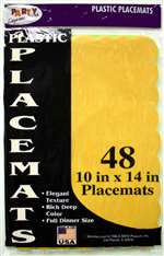 Yellow Sunshine Placemats Plastic-48 Pc