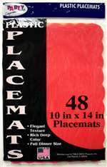 Red Placemats - Plastic