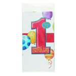 1st Birthday Balloons Tablecover
