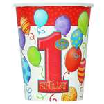 1st Birthday Balloons 9oz Cups