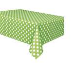 Lime Green Polka  Dots Tablecover 54In X 108In