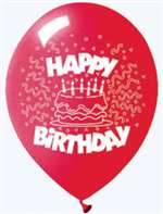 Birthday Cake Latex Balloons