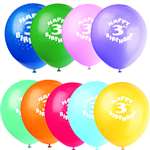 Happy 3rd Birthday Latex Balloons