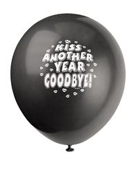 Kiss Another Year Goodbye Latex Balloons