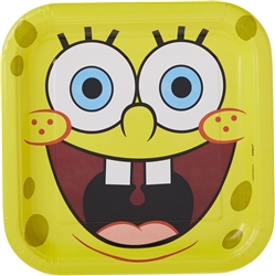 Spongebob Squarepants  9 Inch Square Dinner Plates