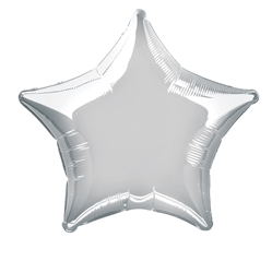 Silver Star Mylar Balloon