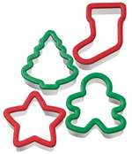 Holiday 4 Piece Grippy Set Cookie Cutters