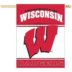 University Of Wisconsin Banner/Vertical Flag